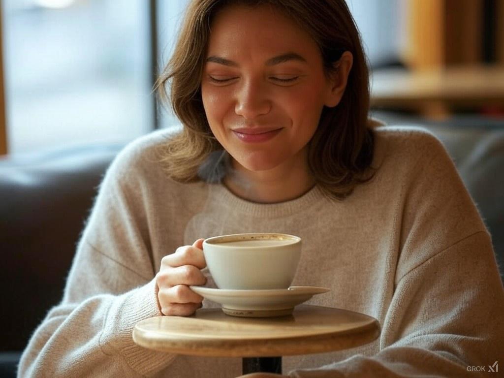 Lady Drinking Coffee